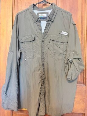 Magellan Outdoors Olive Lightweight Button-Up Shirt Jacket